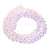 Transparent Painted Glass Beads Strands X1-DGLA-A034-T8mm-A05-5