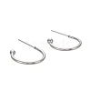 304 Stainless Steel C-shaped Hoop Circle Ball Stud Earrings STAS-K204-04P-2