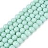 Opaque Solid Color Glass Beads Strands GLAA-T032-P6mm-21-1