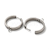 Tarnish Resistant 201 Stainless Steel Huggie Hoop Earrings Findings STAS-A167-01W-P-2