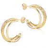 Stainless Steel Triple Line Claw Stud Earrings for Women JE1104A-1