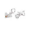 Rack Plating Alloy European Dangle Charms MPDL-N039-120-2