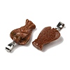 Synthetic Goldstone Pendants G-B127-10P-01-3