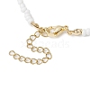 Heart Star Glass Seed Beads & Natural Cultured Freshwater Pearl & Shell Beaded Necklaces NJEW-TA00172-5