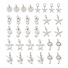 Elecrelive 32pcs 8 Style Rack Plating Alloy Pendants FIND-EL0001-04-2