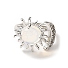 Opalite Sun & Moon Open Cuff Rings RJEW-K241-01P-10-2