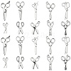 100Pcs 10 Styles Tibetan Style Alloy Pendants TIBEP-CJ0002-36-1