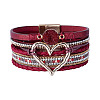 Imitation Leather Multi-Starnd Bracelets BOHO-PW0001-039A-1