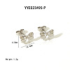 Elegant 304 Stainless Steel Bowknot Stud Earrings CR5364-2-1