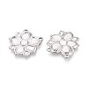304 Stainless Steel Flower Pendants STAS-T067-29P-2
