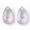 Two Tone Transparent Spray Painted Glass Charms X-GLAA-T017-02-B03-2