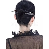 Alloy Moon & Tassel Hair Sticks for Women Girl PW-WGDBAA0-01-4