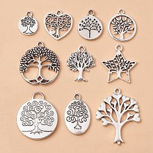 10PCS 10Style Tibetan Style Alloy Pendants TIBEP-YW0001-62