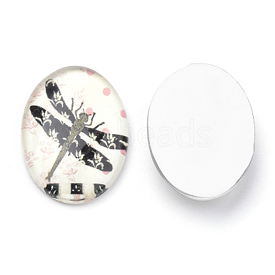 Flatback Glass Cabochons LS-X-GGLA-S034-25x18-007-1