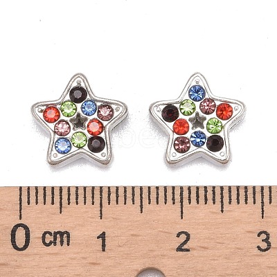 Rhinestone Alloy Pendant RSB357-2-1