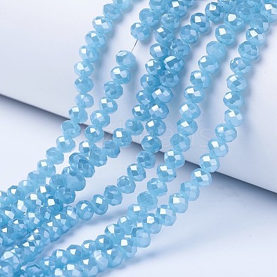 Electroplate Glass Beads Strands EGLA-A034-J2mm-A06-1