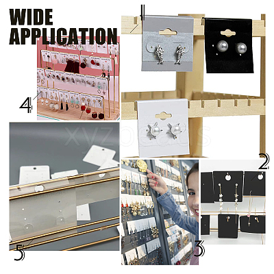 150 Pcs 3 Colors PVC Earring Card Holder for Earring Display CDIS-CA0001-07-1
