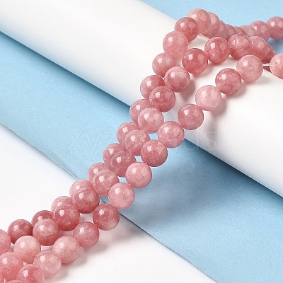 Natural Dyed White Jade Beads Strands G-M402-C03-14-1