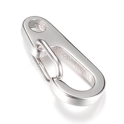 Tarnish Resistant 304 Stainless Steel Keychain Clasp Findings STAS-R065-76-1