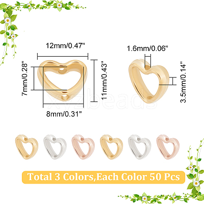 3 Bags 3 Colors CCB Plastic Bead Frames KY-AR0001-18-1