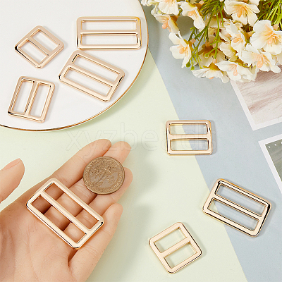 8Pcs 4 Styles Alloy Slider Buckles FIND-GF0007-01LG-1
