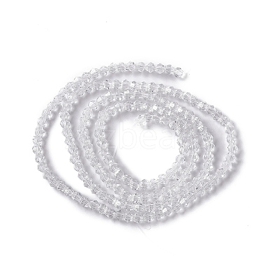 Clear Glass Bicone Beads Strands X-GLAA-S026-2mm-07-1