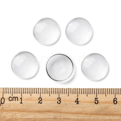 Transparent Glass Cabochons X-GGLA-R026-15mm-1