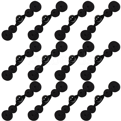 12Pcs Polyester Resin Cheongsam Buckle for Chinese Formal Dress DIY-CY0001-86A-1