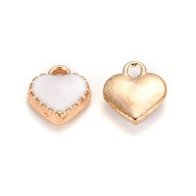 Heart Alloy Enamel Charms X-ENAM-Q033-51B-1