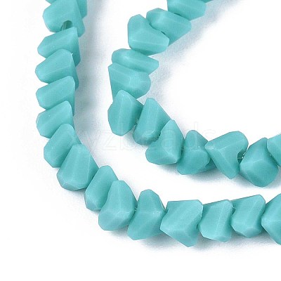 Frosted Opaque Glass Beads Strands GLAA-N017-4mm-19-1