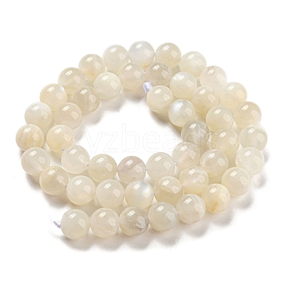 Natural White Moonstone Beads Strands G-F306-05AB-8mm-01-1
