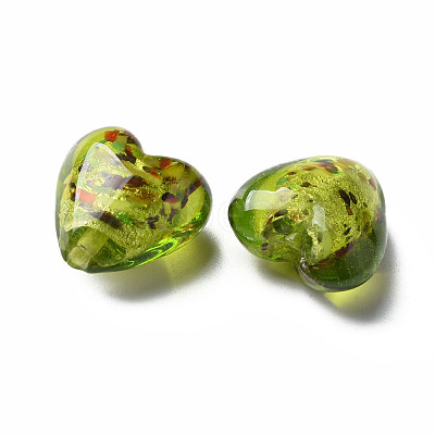 Handmade Lampwork Silver Foil Glass Beads FOIL-T005-01A-1
