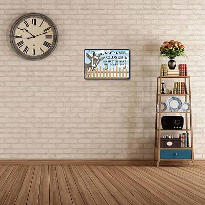 Rectangle with Word Vintage Metal Iron Sign Poster AJEW-WH0157-262-1