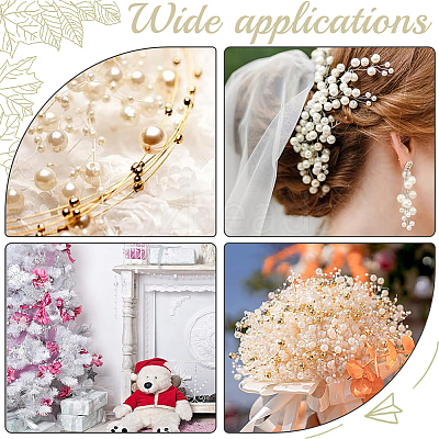 1 Roll Plastic Round Beaded Link Chains DIY-SC0024-96C-1
