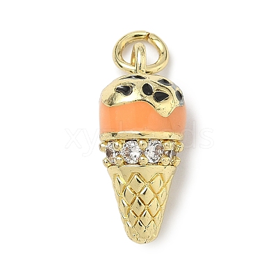 Brass Micro Pave Cubic Zirconia Pendants KK-H255-03G-04-1