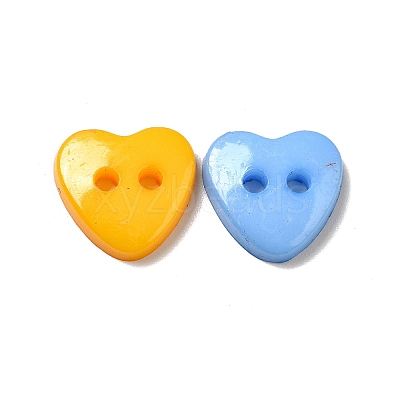 Acrylic Heart Buttons X-BUTT-E071-A-M-1