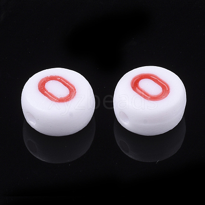 Initial Acrylic Beads X-OACR-E001-20O-1