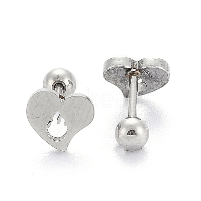 Tarnish Resistant 201 Stainless Steel Barbell Cartilage Earrings LS-EJEW-R147-36-1