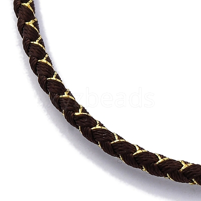 Polyester Cord Braided Bracelet Makings MAK-Z003-01P-30-1