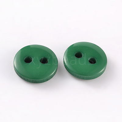 2-Hole Flat Round Resin Sewing Buttons for Costume Design BUTT-E119-34L-14-1