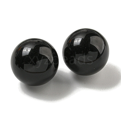 Natural Obsidian Round Ball Figurines Statues for Home Office Desktop Decoration G-P532-02A-25-1