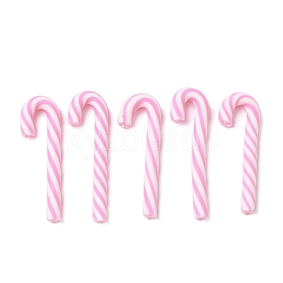Christmas Candy Cane Handmade Polymer Clay Beads CLAY-P005-04C-1