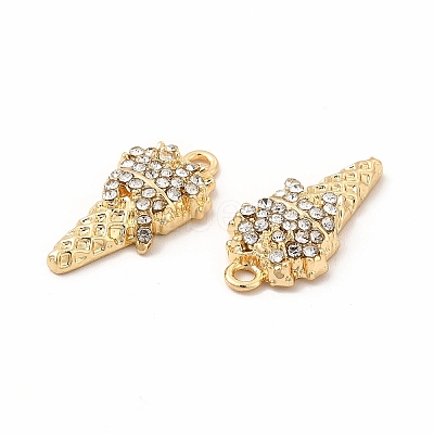 Rack Plating Eco-friendly Alloy Rhinestone Pendants FIND-A025-21G-01-1