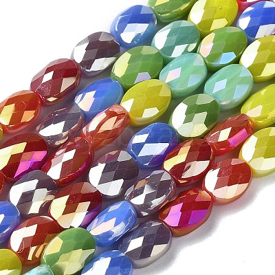 Electroplate Glass Beads Strands EGLA-C004-06-1