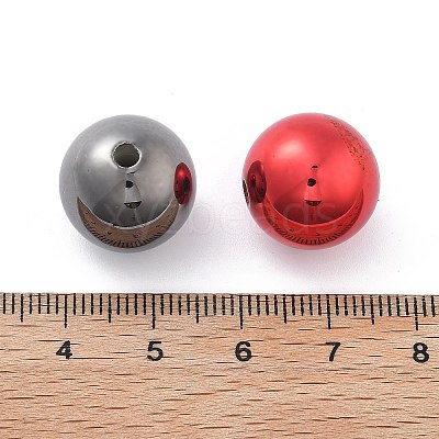 Christmas Theme UV Plating Acrylic Beads PACR-B003-01C-1