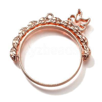 Alloy Open Back Bezel Pendants PALLOY-I223-03RG-1