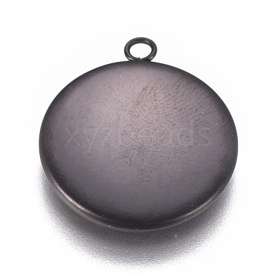 304 Stainless Steel Pendant Cabochon Settings STAS-G127-13-16mm-B-1