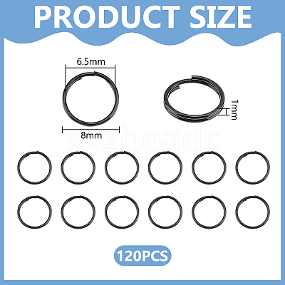 120Pcs Stainless Steel Split Rings FIND-UN0016-68-1