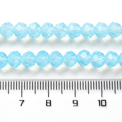 Baking Paint Transparent Glass Beads Strands DGLA-A034-J6MM-D08-1