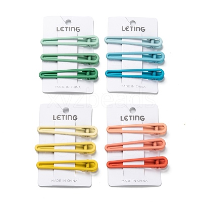 Spray Painted Alloy Alligator Hair Clips Sets PHAR-F009-05A-1